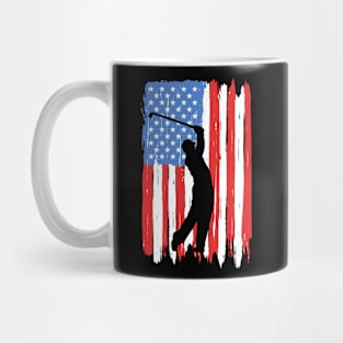 American Flag Golf Graphic Mug